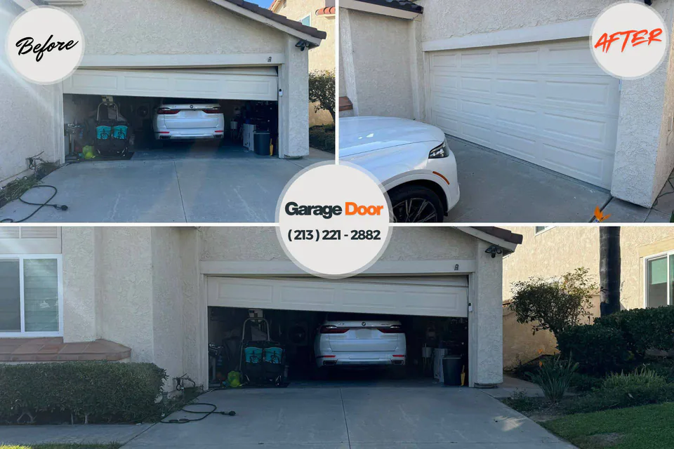 Before and after: garage door repair Rockwell City, IA